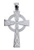 925 Sterling Silver Celtic Cross Pendant Necklace