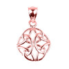 Rose Gold Celtic Trinity Knot Charm Pendant