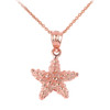 Rose Gold Sea Star Charm Pendant