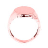 Rose Gold Nugget Band Oval Engravable Signet Ring