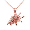 Rose Gold Sea shell Charm Pendant Necklace