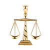 Gold Scales of Justice Pendant Necklace