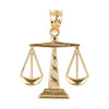 Yellow Gold Scales of Justice Pendant Necklace