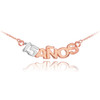 14K Two Tone Rose Gold 15 Años Necklace