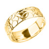 Yellow Gold Nugget Wedding Band - 7 MM