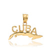 Yellow Gold CUBA  Pendant Necklace