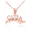 Rose Gold CUBA  Pendant Necklace