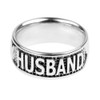 Sterling Silver "I LOVE MY HUSBAND" Statement Band Ring