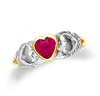 Gold Baby Two-Tone Ruby Ring