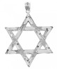 Jewish Charms and Pendants - Large White Gold Star of David Pendant