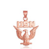 Rose Gold US Navy Pendant Necklace