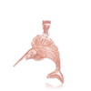 Rose Gold Sailfish Pendant Necklace