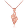 Rose Gold Conch Shell Charm Pendant Necklace