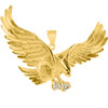 Gold Large Eagle CZ Pendant