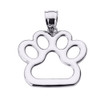 Sterling Silver Dog Paw Print Pendant Necklace