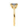 Beautiful Yellow Gold Diamond and Sapphire Proposal and Birthstone Ring