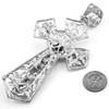 Sterling Silver Crucifix Extra Large Pendant