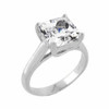 White Gold Princess Cut Cubic Zirconia Engagement Ring