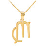 Gold Virgo Zodiac Sign Pendant Necklace