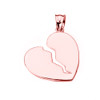 Rose Gold Broken Heart Pendant Necklace