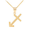 Gold Sagattarius Zodiac Sign Pendant Necklace