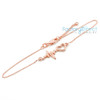 14k Rose Gold Heartbeat Bracelet