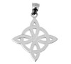 White Gold Irish Celtic Trinity Pendant-Necklace