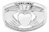 Silver Claddagh Ring Mens Bold