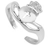 Silver Claddagh Toe Ring