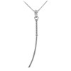 Sterling Silver Katana Samurai Japanese Long Sword Pendant Necklace