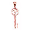 Rose Gold Om/Ohm Key Pendant Necklace