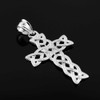 Silver Irish Trinity Cross Pendant Necklace