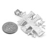 Silver Caravaca Double Cross with Angels Crucifix Pendant