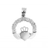 Silver Celtic Claddagh Pendant