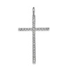 White Gold Dainty Cubic Zirconia Cross Pendant Necklace