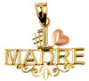 #1 Madre pendant in two-tone yellow and rose gold.