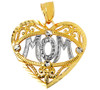 Gold Heart Mom Charm