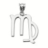 Sterling Silver Virgo September Zodiac Sign Pendant Necklace