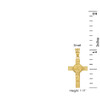 Yellow Gold St. Benedict Crucifix Pendant Necklace (1.10")