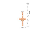 Rose Gold St. Benedict Crucifix Pendant Necklace (1.30")