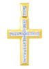 Yellow Gold Cross Diamonds Pendant