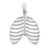 Sterling Silver Human Rib Cage Anatomy Pendant Necklace