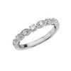 White Gold Engagement/Anniversary Band With Cubic Zirconia