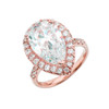 Rose Gold Engagement/Proposal Ring With Pear Cut Cubic Zirconia