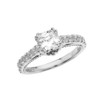 Elegant White Gold Proposal/Wedding Ring