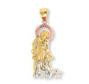 Tri Color Gold Religious St. Joseph Pendant