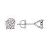 White Gold Halo Diamond Stud Earrings (5 mm)