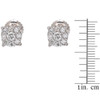 White Gold Halo Diamond Stud Earrings (6 mm)