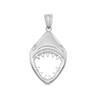 Sterling Silver Great White Shark Jaws Pendant Necklace