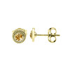 Yellow Gold Citrine Stud Earrings